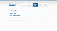 Desktop Screenshot of jobs.onesourcetechnical.com